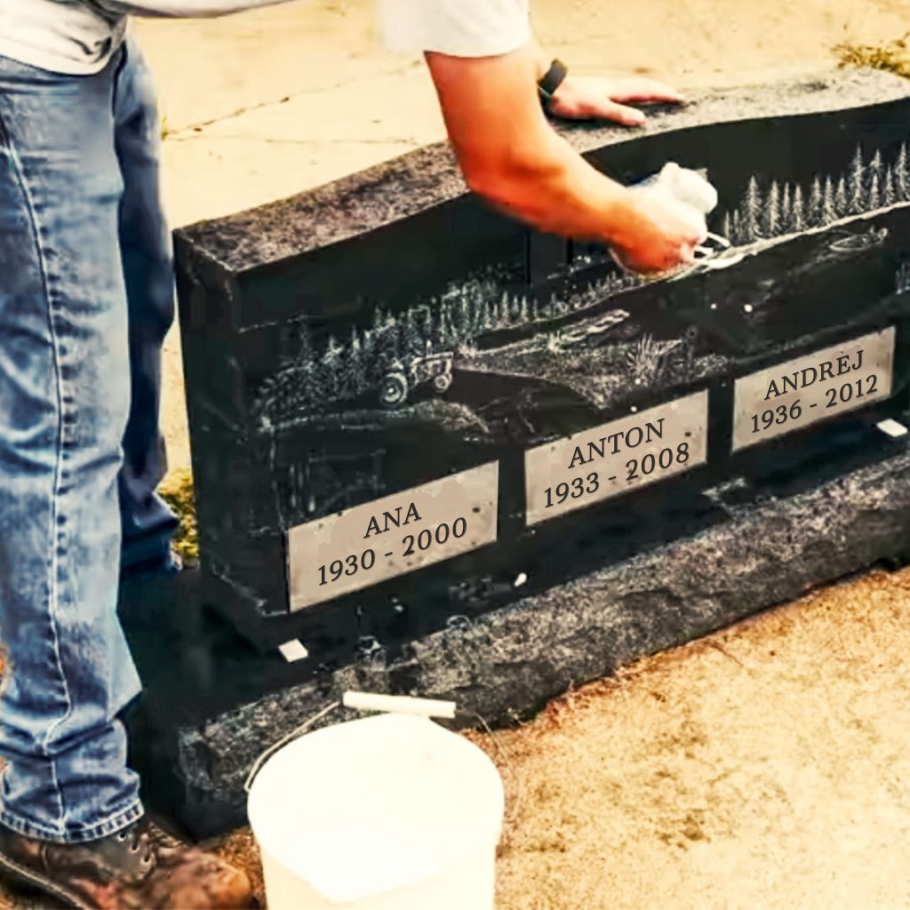 čiščenje nagrobnika Slovenija